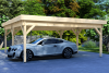 Dubbele carport 600x500 cm plat dak