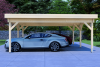 Dubbele carport 600x500 cm plat dak