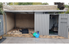 Biohort Metalen tuinhuis HighLine gr H4 kwartgrijs met standaard deur 275x275x222 cm - Waalre