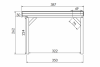 Buitenverblijf SUBLIME Plat dak - 300x350 cm