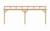 Aanbouw veranda Oblique schuin dak - 700 x 350 cm - Polycarbonaat