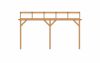 Aanbouw veranda Oblique schuin dak - 500 x 400 cm - Polycarbonaat