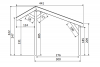 DHZ Buitenverblijf EASYLINE Kapschuurdak - 700x300 cm