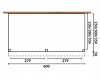 Aanbouw veranda Oblique schuin dak - 600 x 400 cm - Dakbeplanking