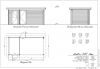 Blokhut/Tuinhuis Zaandam 500x250 cm plattegrond