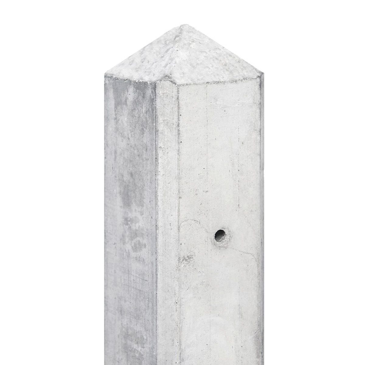 Eindpaal beton wit/grijs