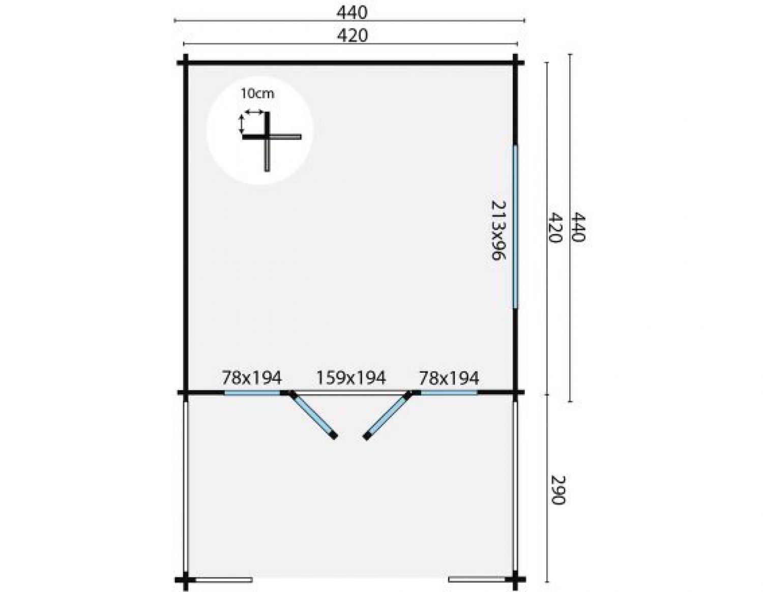 Plattegrond blokhut Leeds