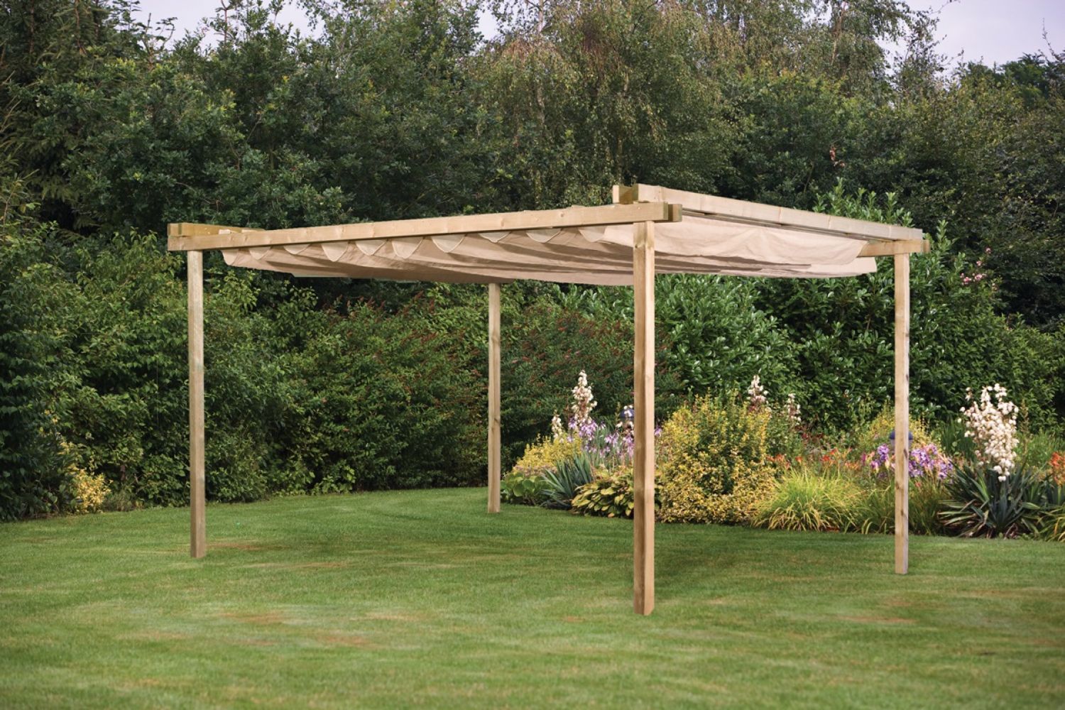 Schuifzeil 300x500cm zandbeige