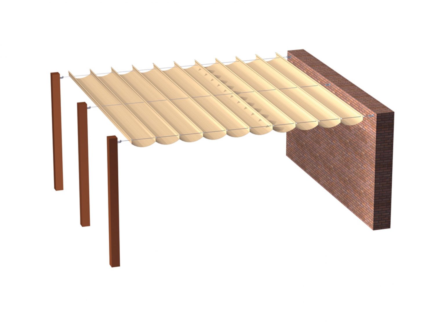 Schuifzeil 300x500cm zandbeige