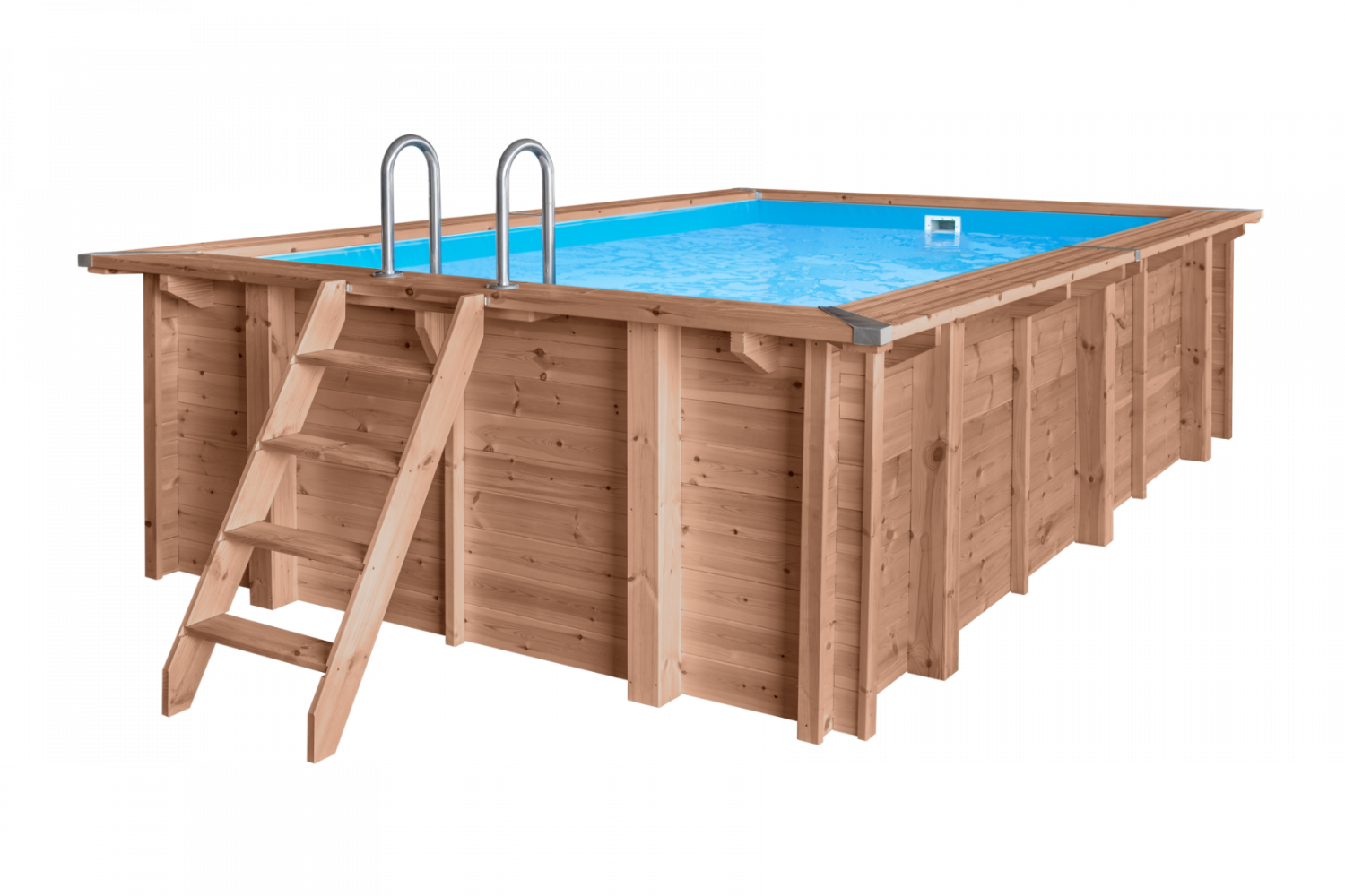 Luxe houten zwembad Santa Cruz 502x322x124 cm
