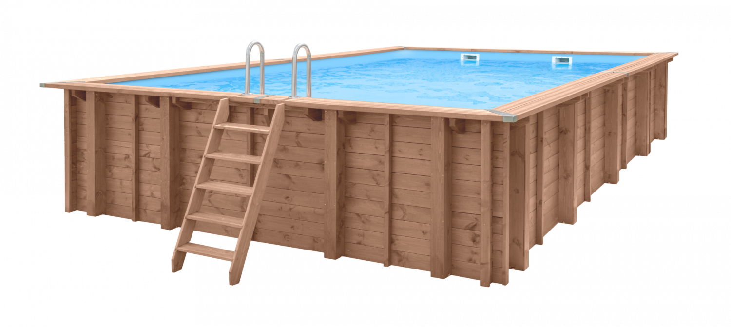 Luxe houten zwembad Playa Forti 834x492x138 cm