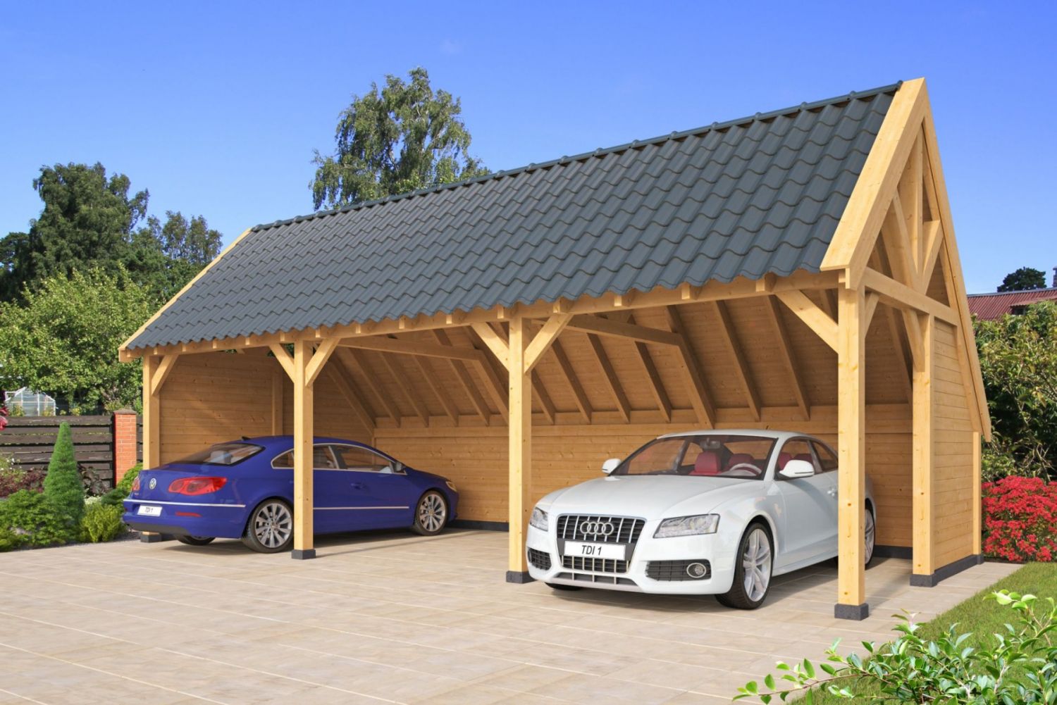 Kapschuur Billund XXL Type 6 Red Class Wood 1043x512cm - geïmpregneerd