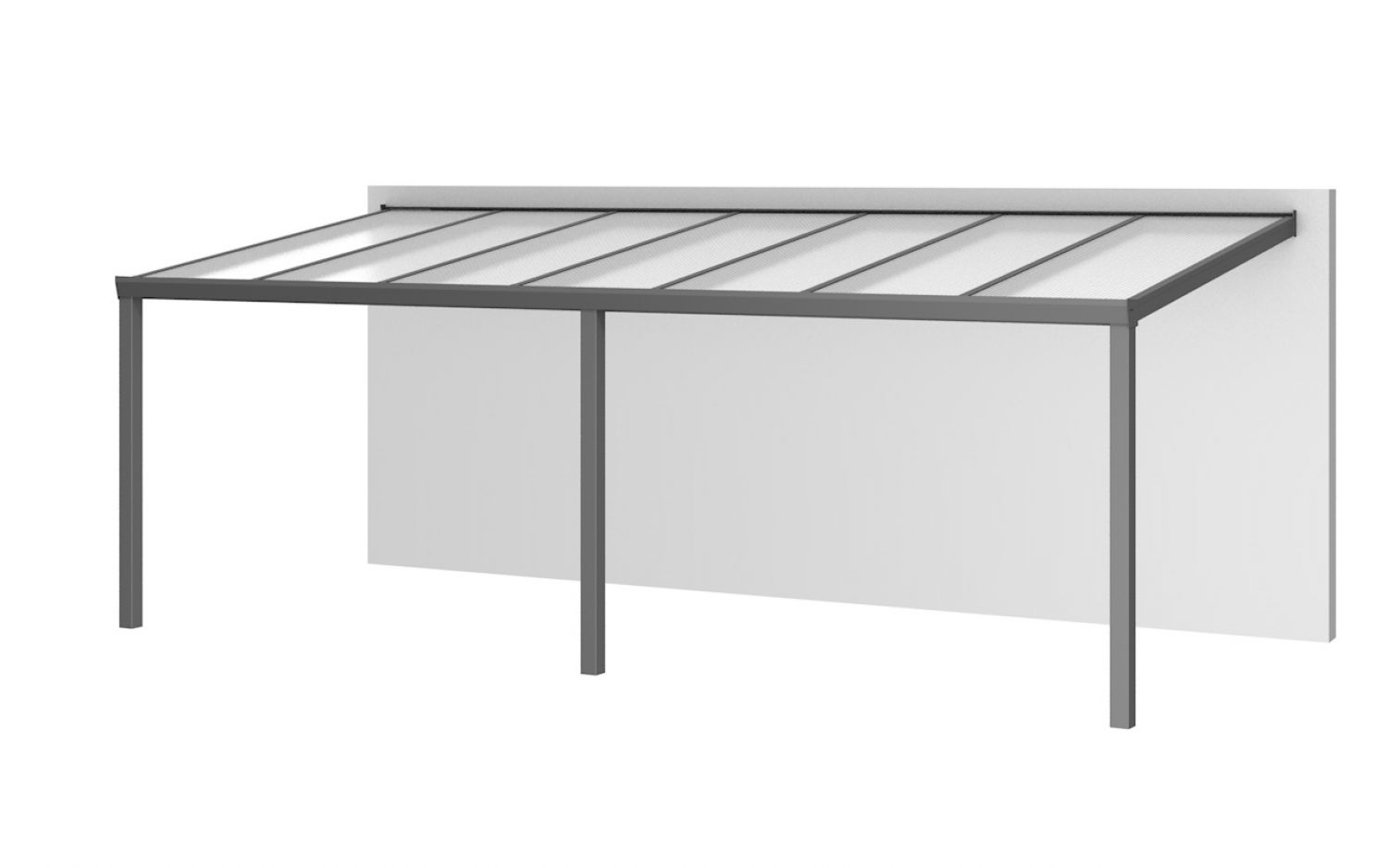 Aluminium aanbouwveranda Velvetline 700x250 cm - Polycarbonaat dak