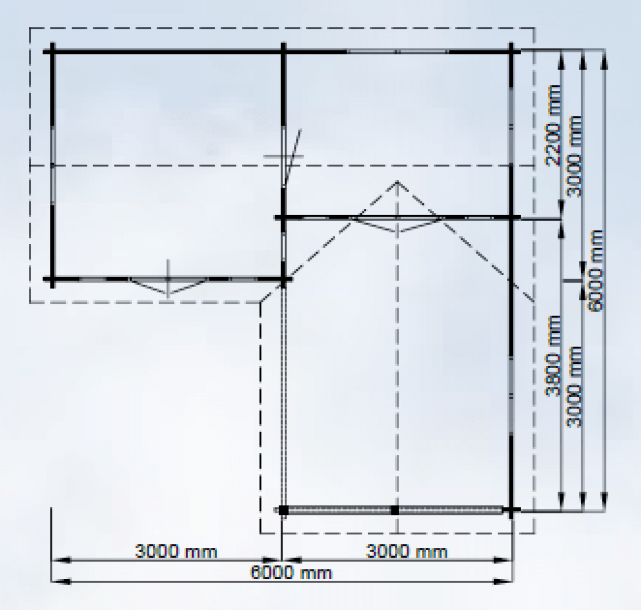 Lugarde Blokhut Genève 44mm B45 600x600 cm