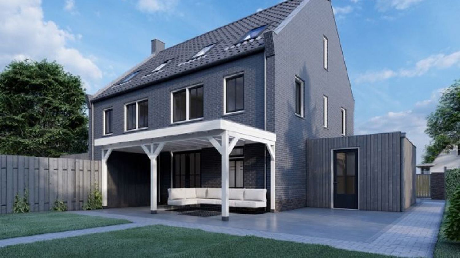Aanbouwveranda Ancona 375x330 cm - plat dak