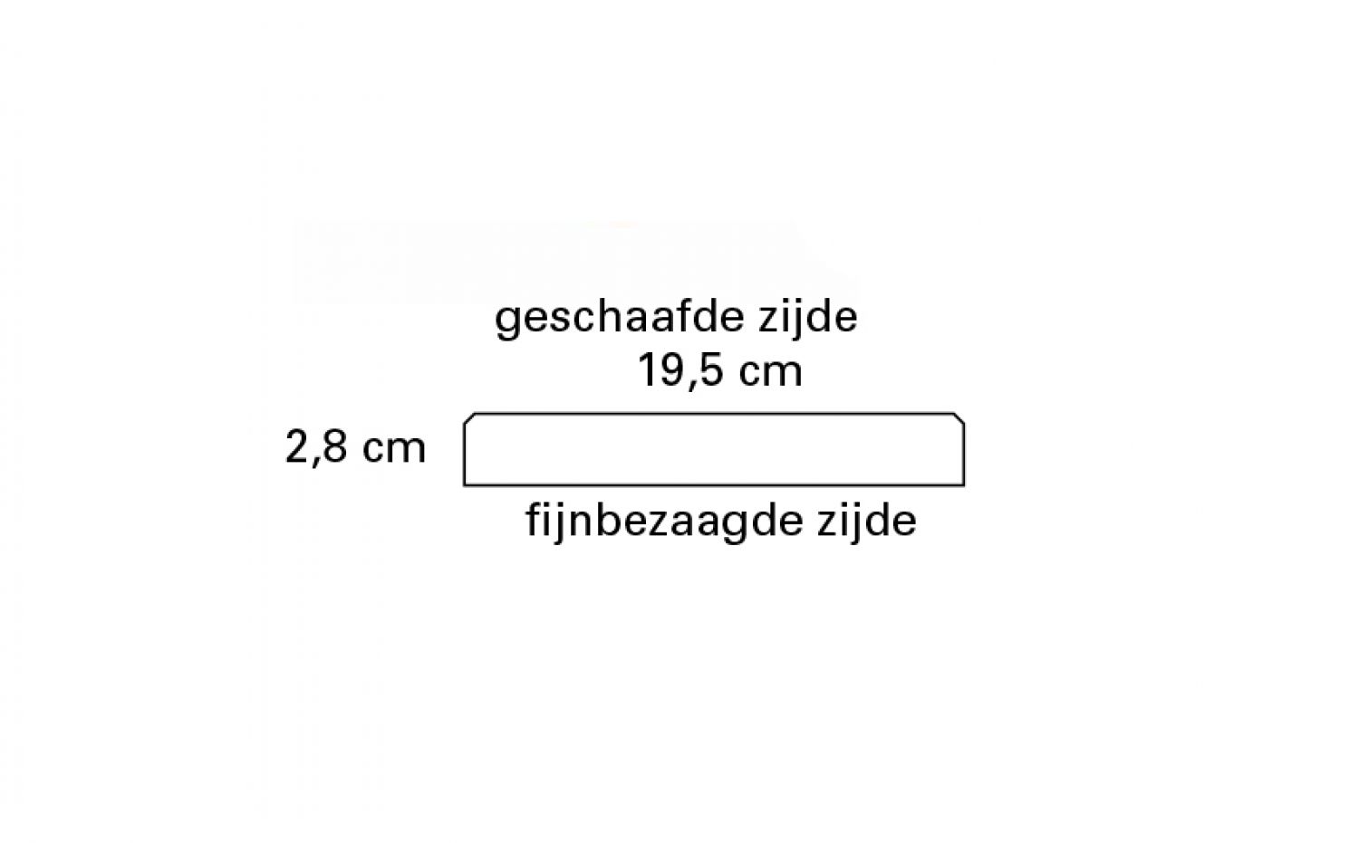 Geschaafde fijnbezaagde plank Douglas afmetingen