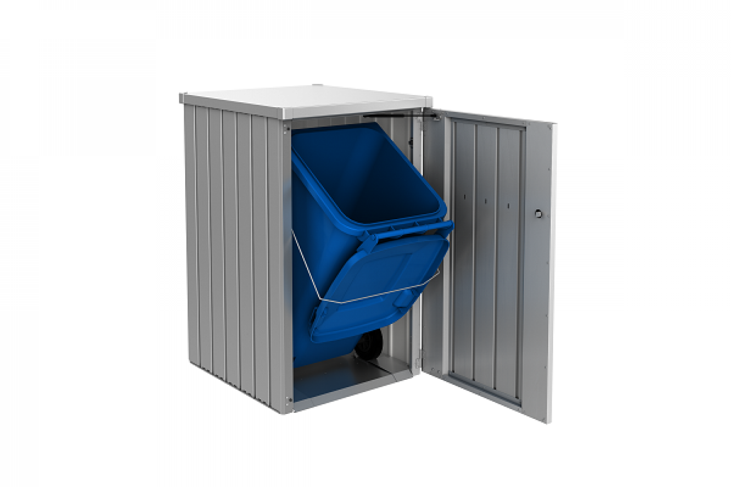 Metalen containerberging Alex 80x88x129 cm - Donkergrijs/kwartsgrijs