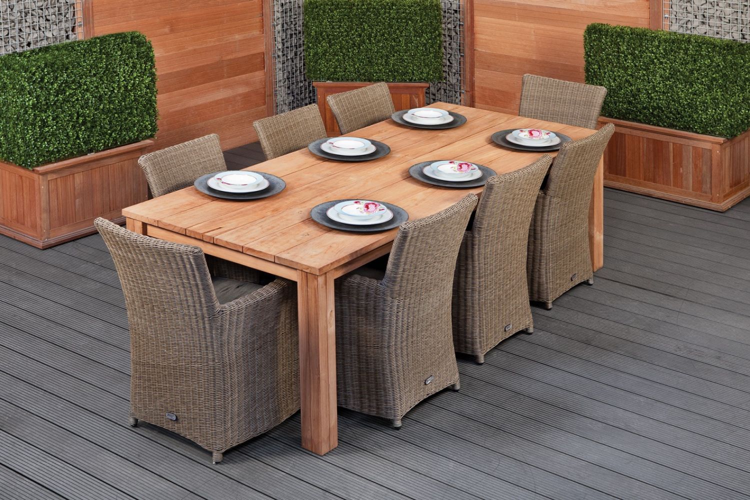 Teak dinner tafel Rustiek 250 | Tafel L250xB100xH80 cm