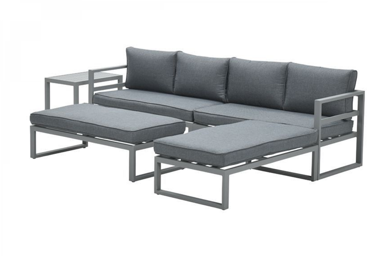 Loungeset Garden Impressions Bretagne 5-delig - carbon black/mystic grey