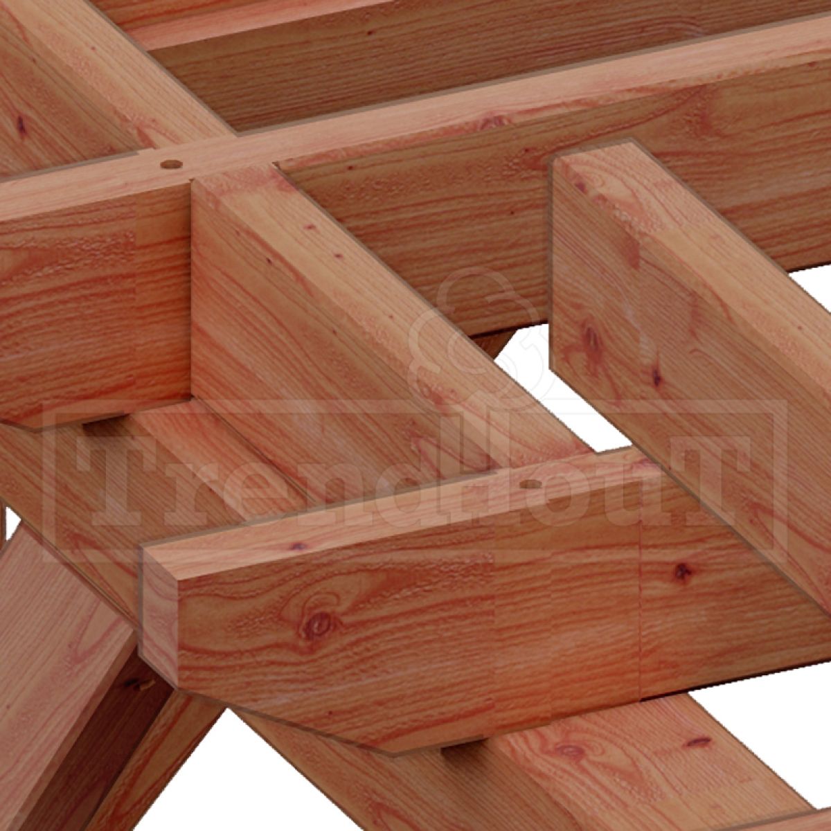 Aanbouwveranda Lucca 525x325 cm - Plat dak model links