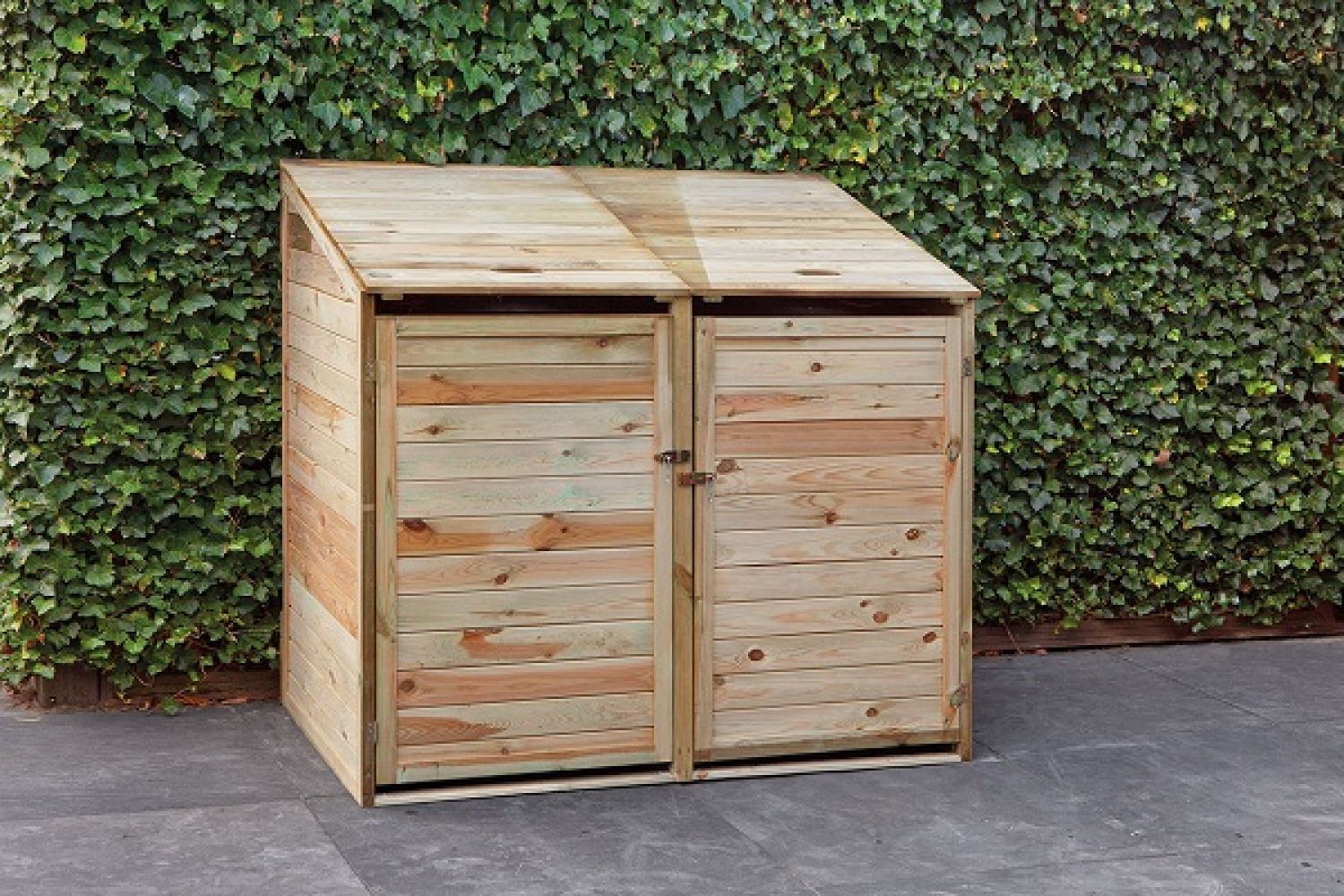 Containerberging dubbel 140x85x135 cm