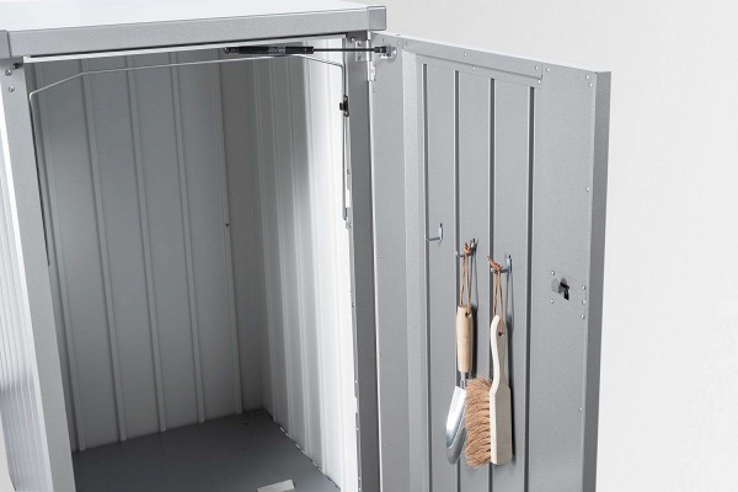 Metalen containerberging Alex 80x88x129 cm - Donkergrijs/kwartsgrijs