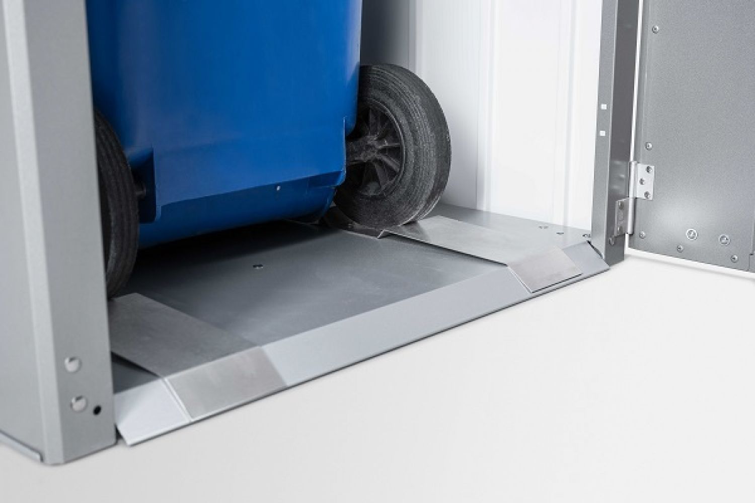 Metalen containerberging Alex 80x88x129 cm - Donkergrijs/kwartsgrijs