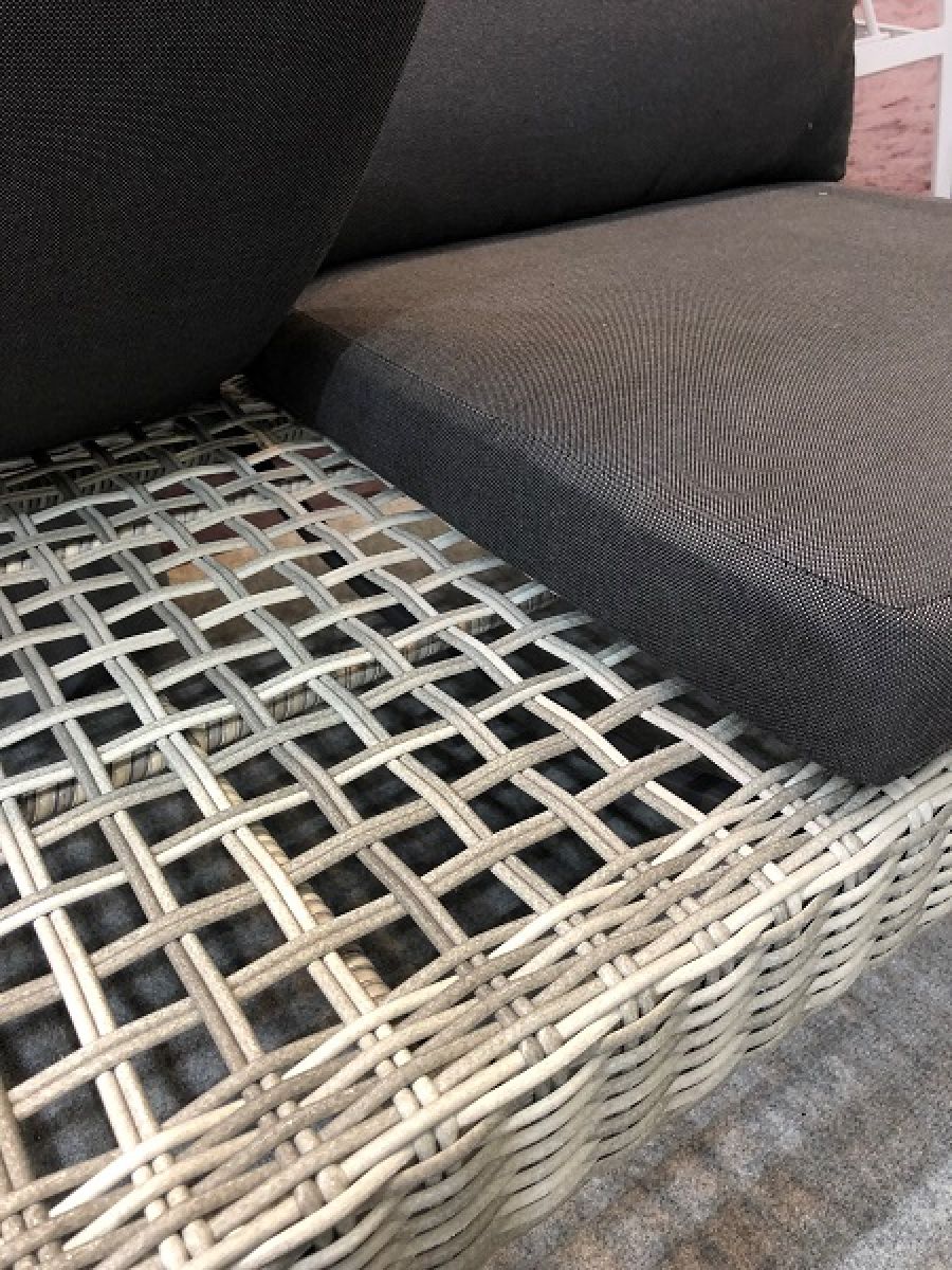 Gevlochten half rond wicker loungeset fabio