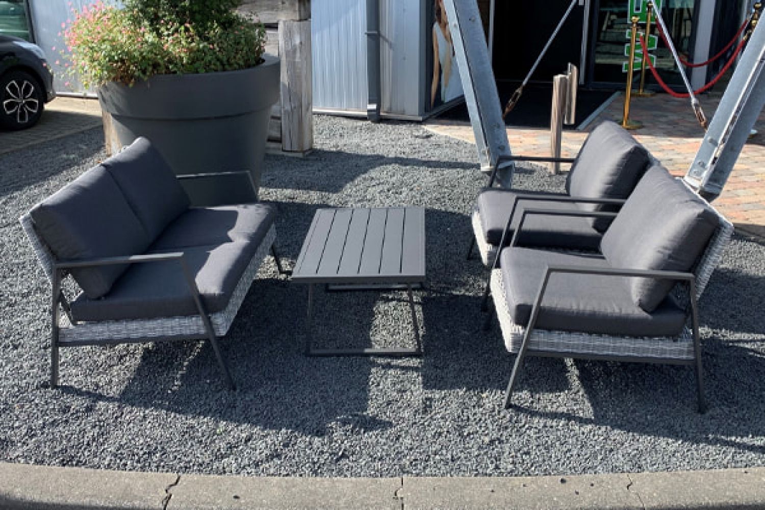 wicker loungeset Alu Fabio