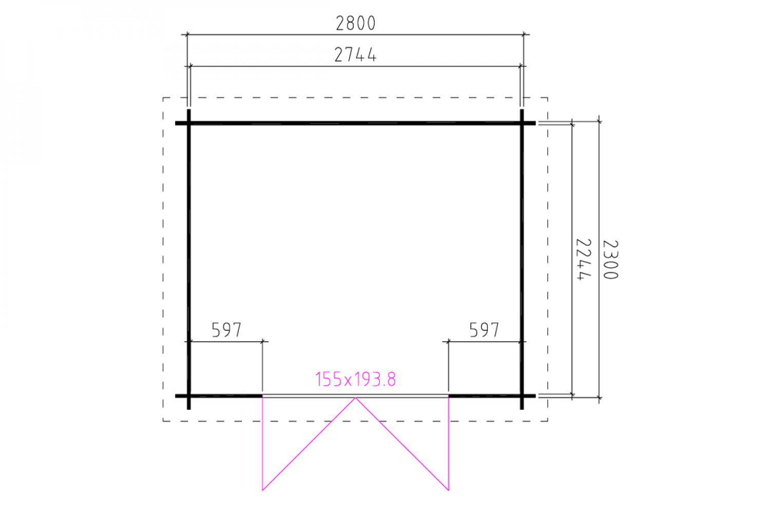 Blokhut 325M 300x250 cm