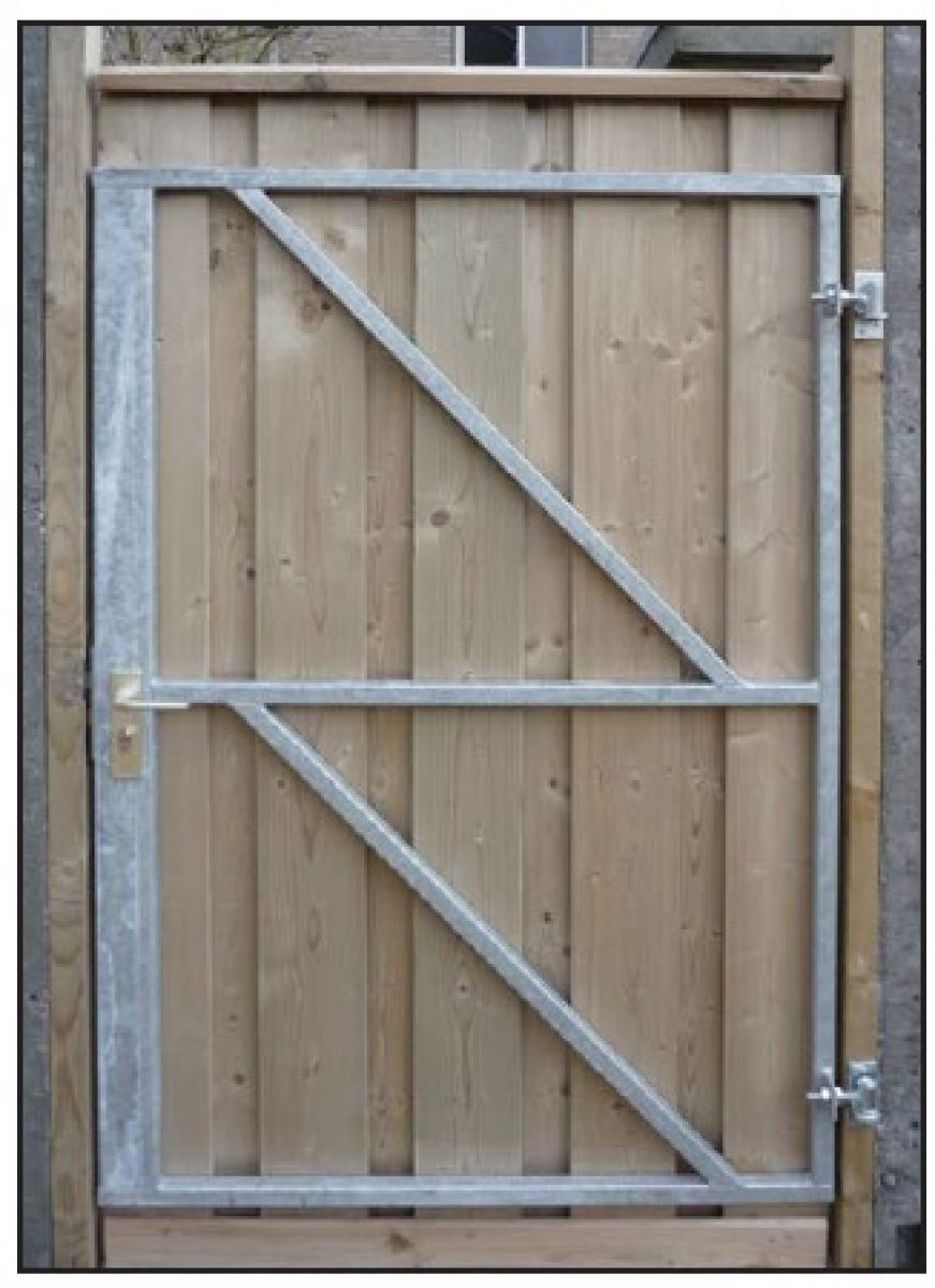 IJzeren deurframe met slotkast H155xB100 cm