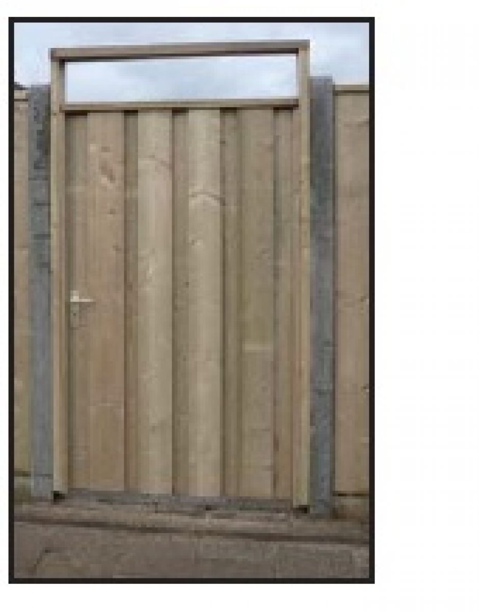 IJzeren deurframe met slotkast H155xB100 cm