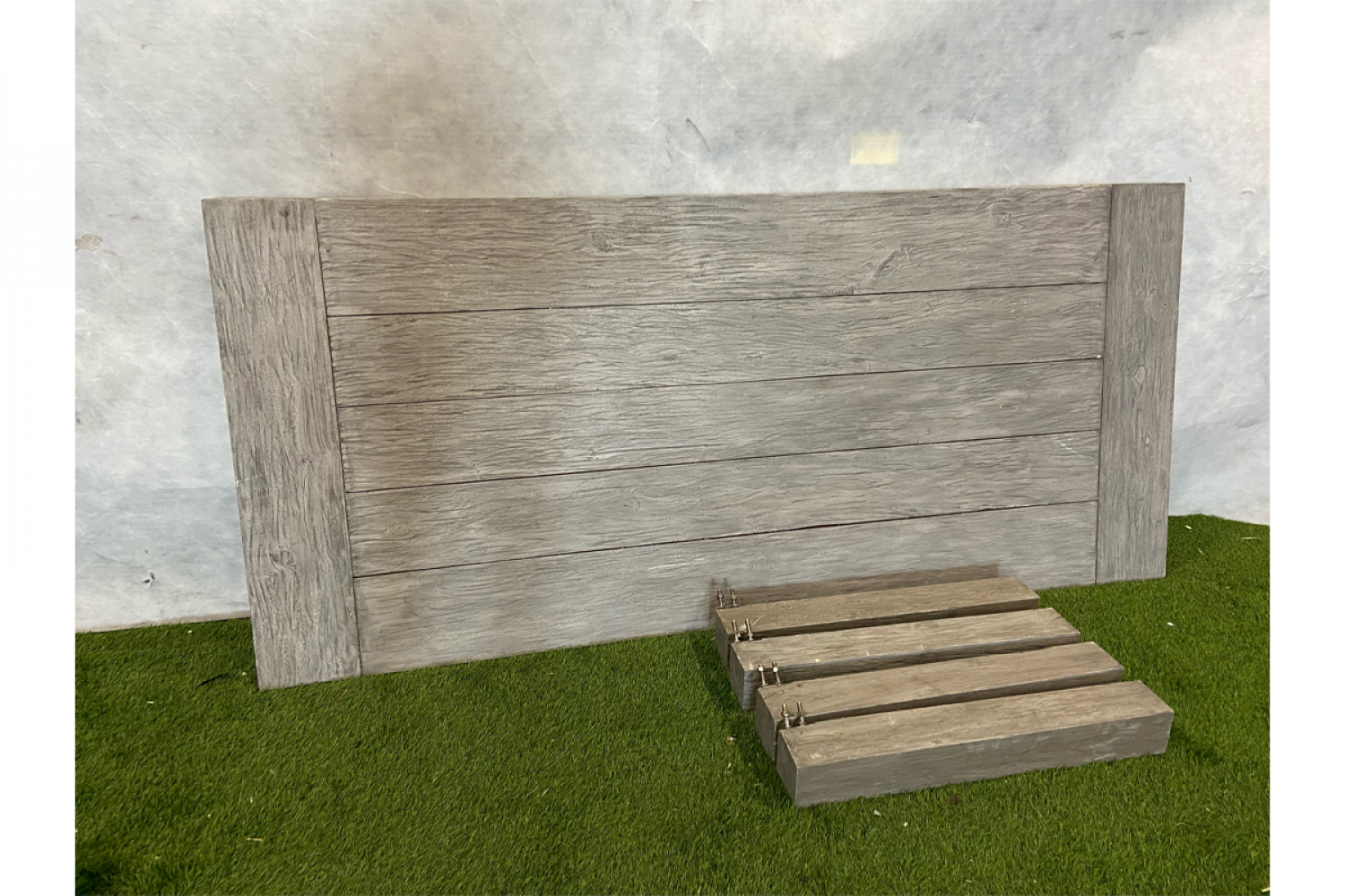 Sens-Line Hardhoutentafel lichtgrijs 220x100x75 cm - Licht beschadigd - SALE01897