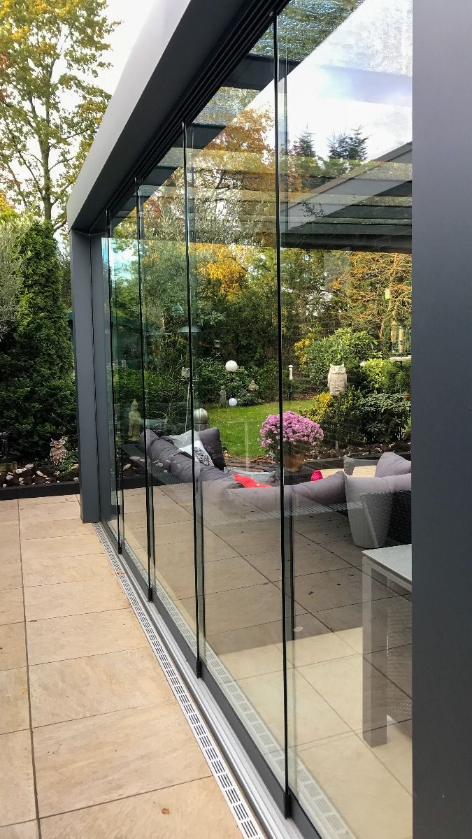 Cube veranda 600x350 cm met glasdak - Sint Willebrord