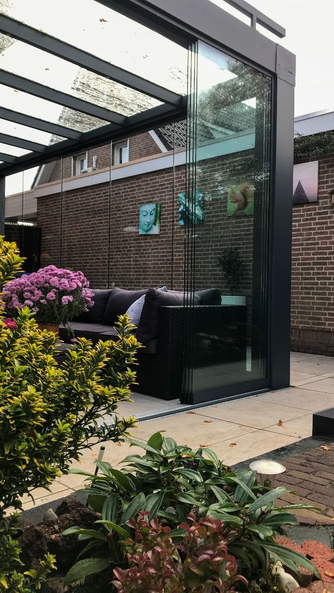 Cube veranda 600x350 cm met glasdak - Sint Willebrord