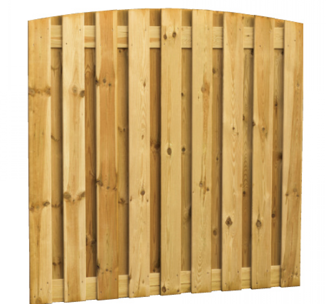 Plankenscherm grenen 180x180 cm - toog verticaal