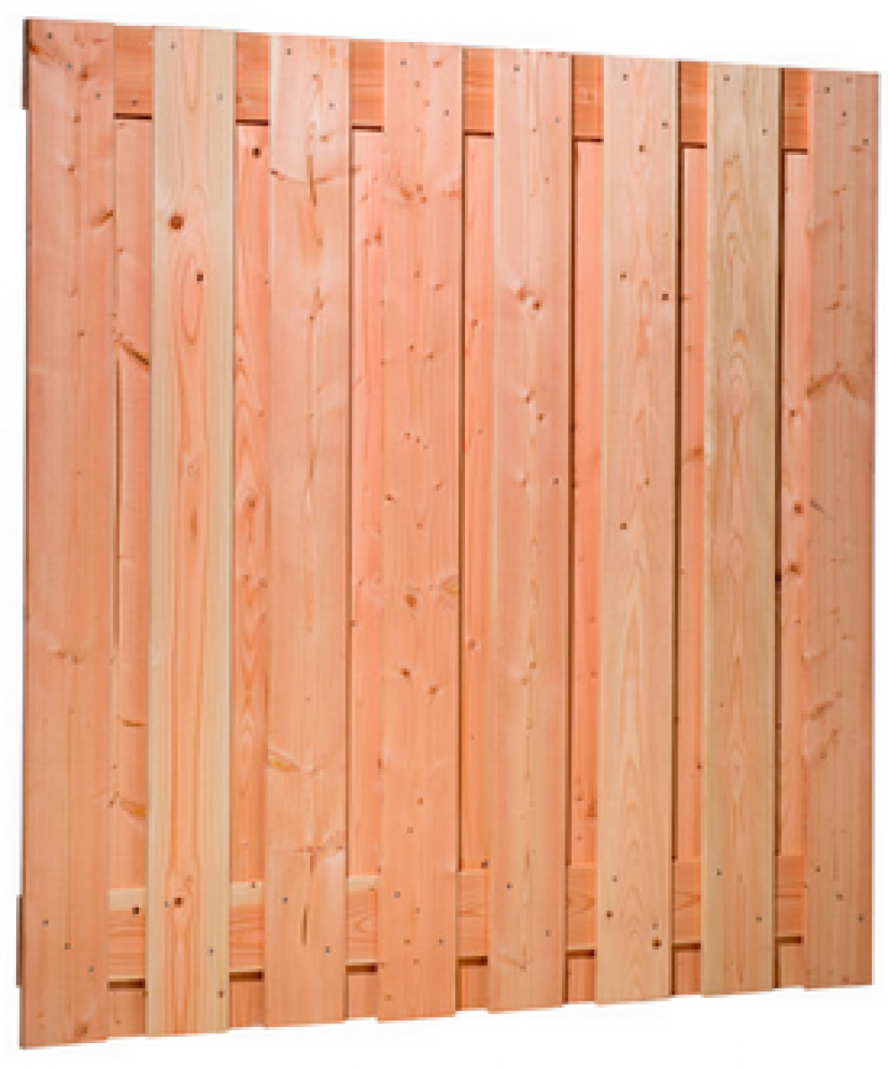 Douglas plankenscherm fijnbezaagd 180x180 cm - blank