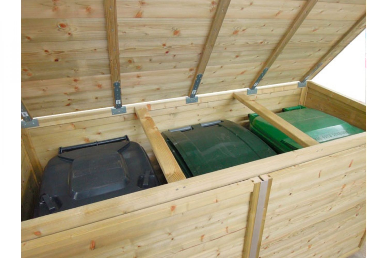 Containerberging 2x 140L en 1x 240L | 187x90x125 cm - voor 3 containers!