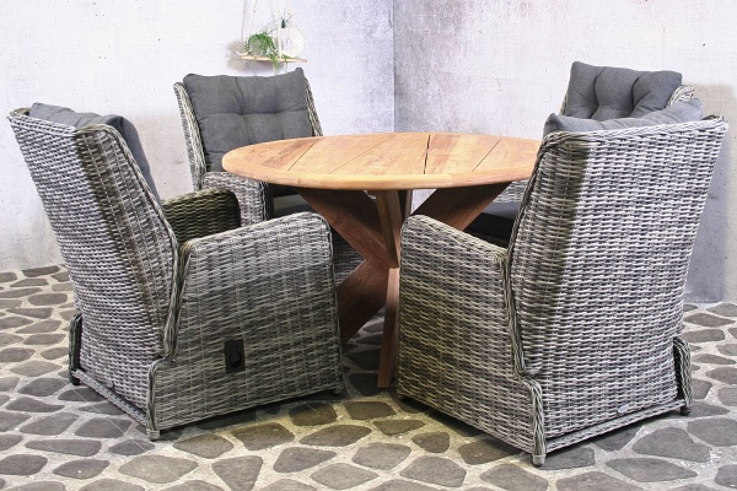 Tuinset Arona teak tafel