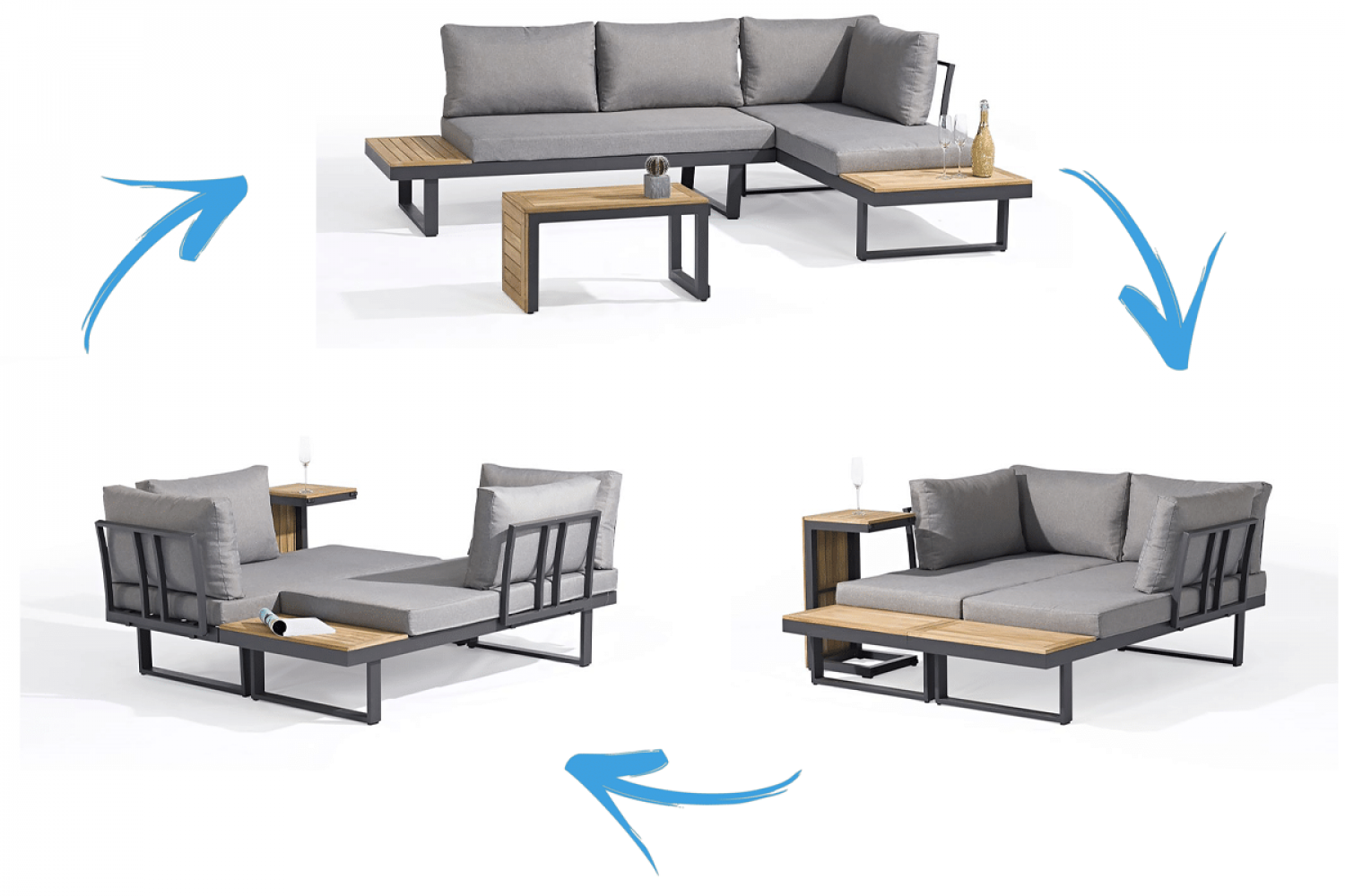Aluminium modulaire loungeset Olympia