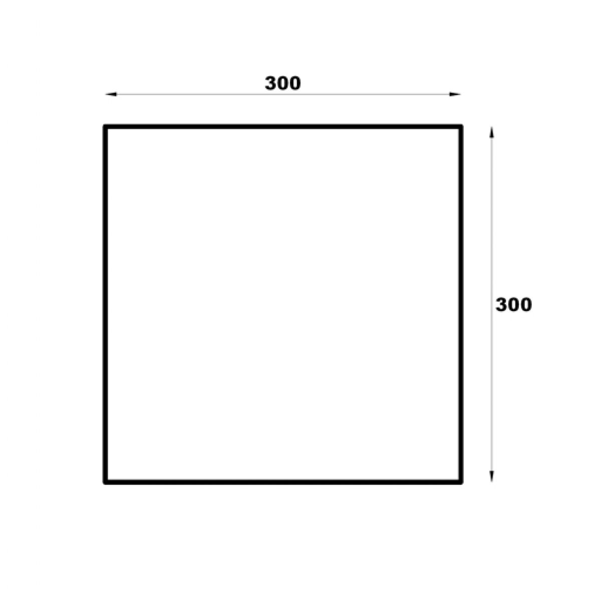 Paviljoen met zeildoek 300x300 cm plattegrond