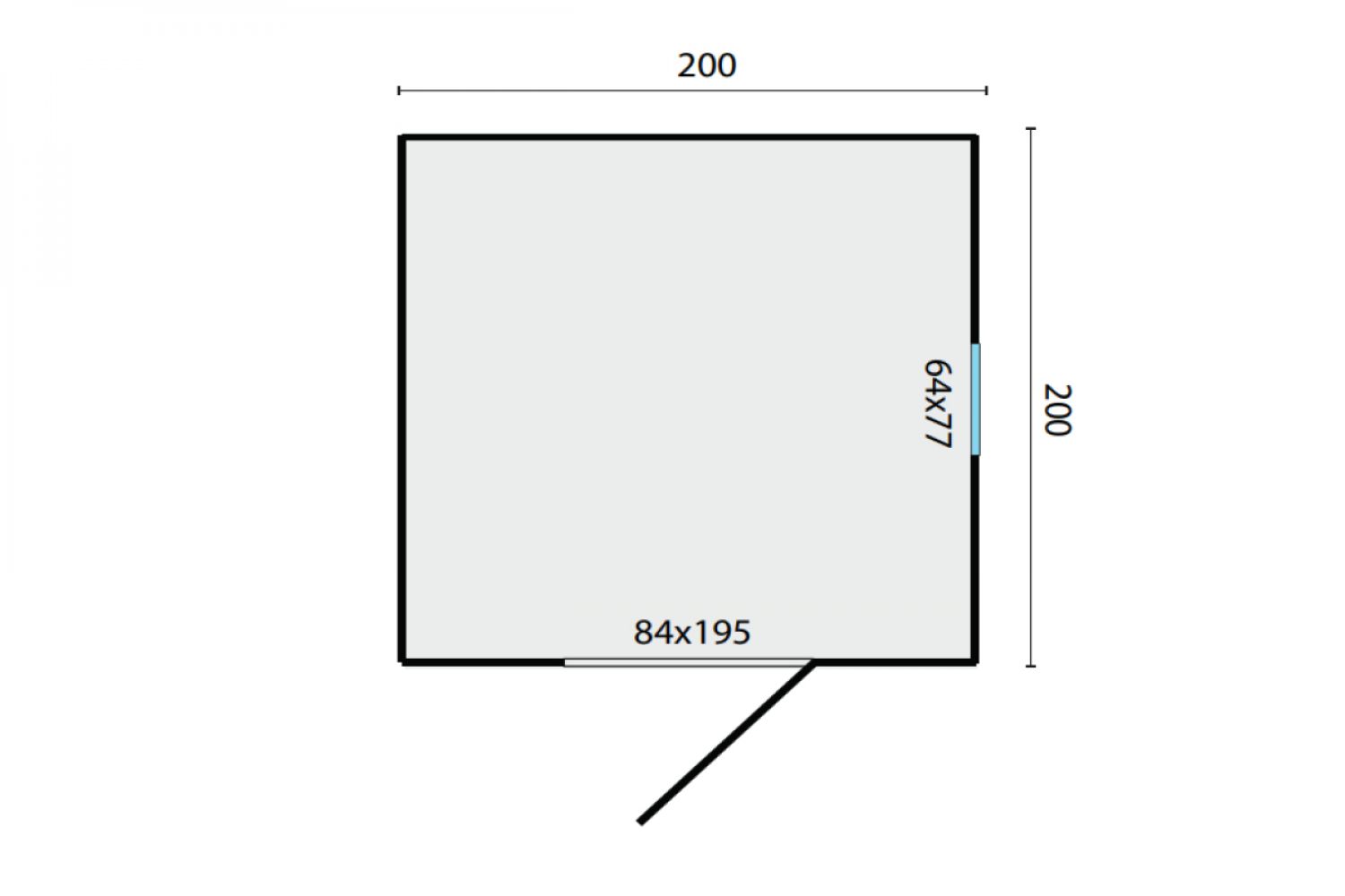 Berging Olaf 200x200 cm