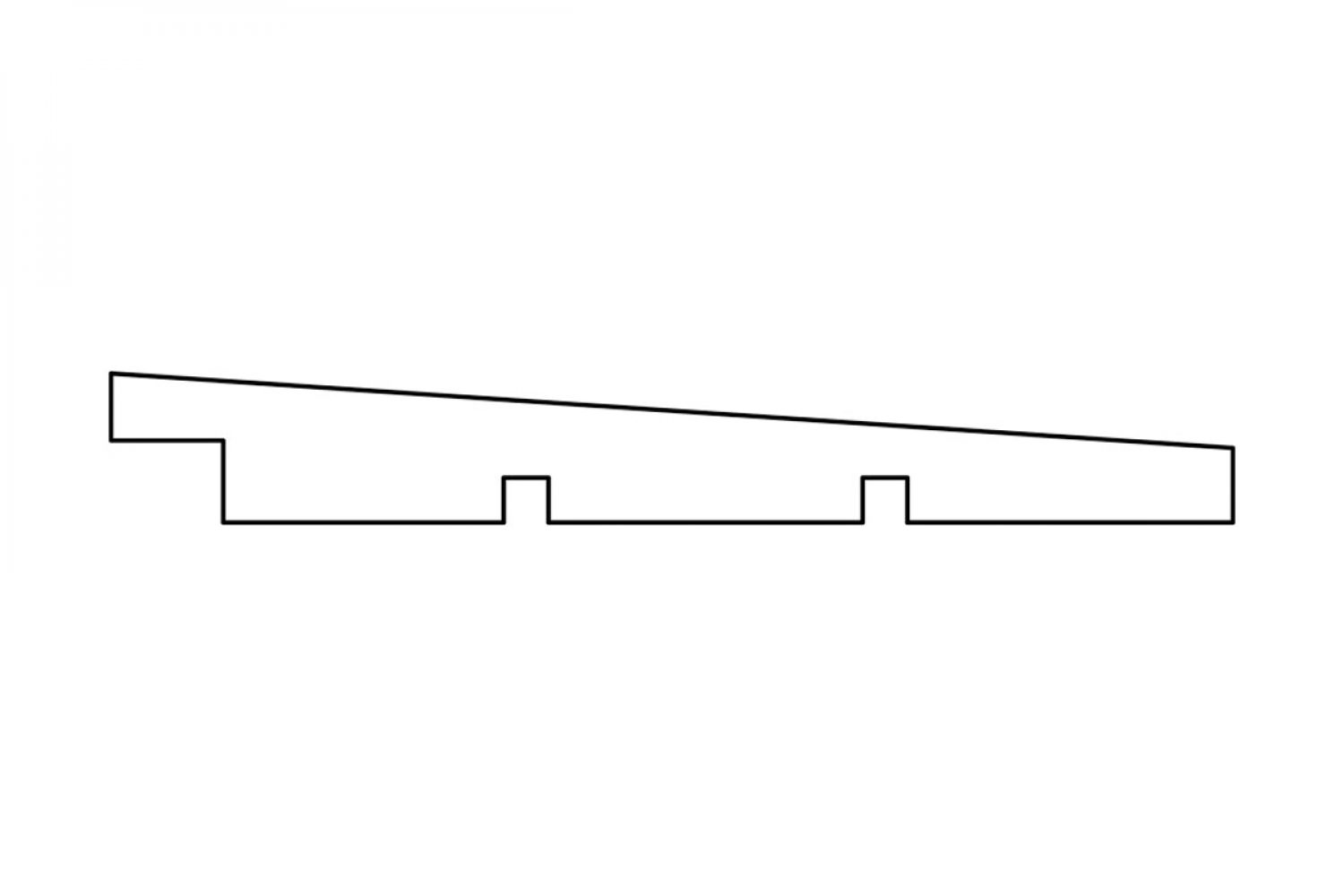 Lariks/Douglas potdekselplank onbehandeld 1-2x15x300 cm