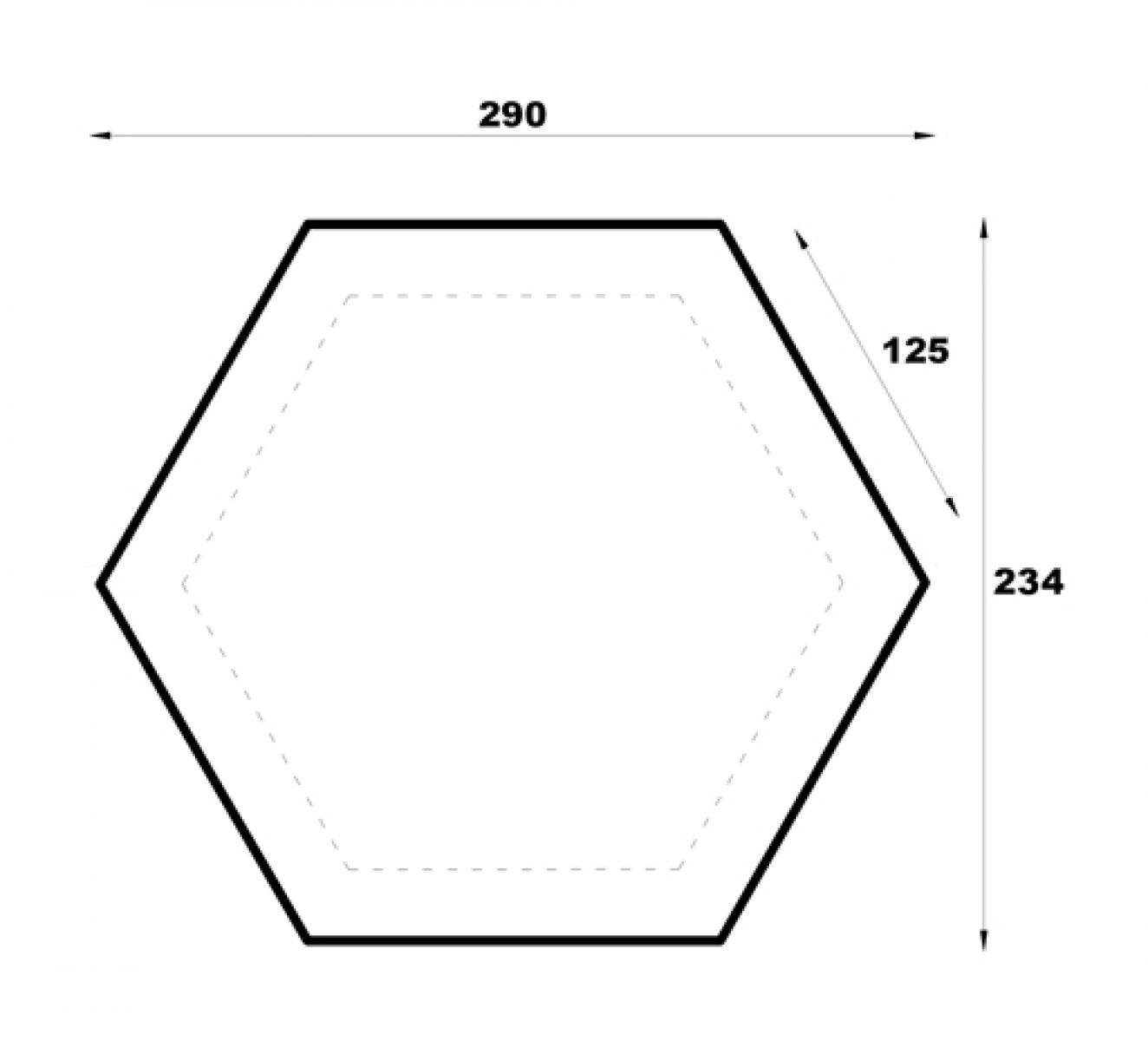 Prieel Middel diameter 290 cm plattegrond