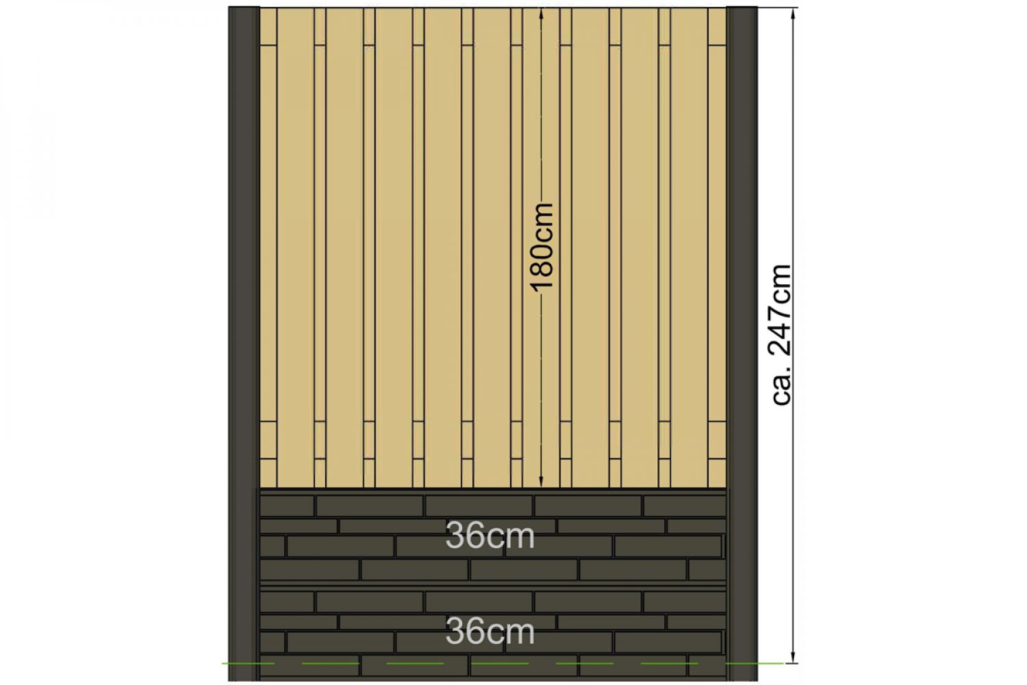 TOPDEAL! Betonnen sleufpaal EXTRA LANG antraciet 11,5x11,5x316 cm