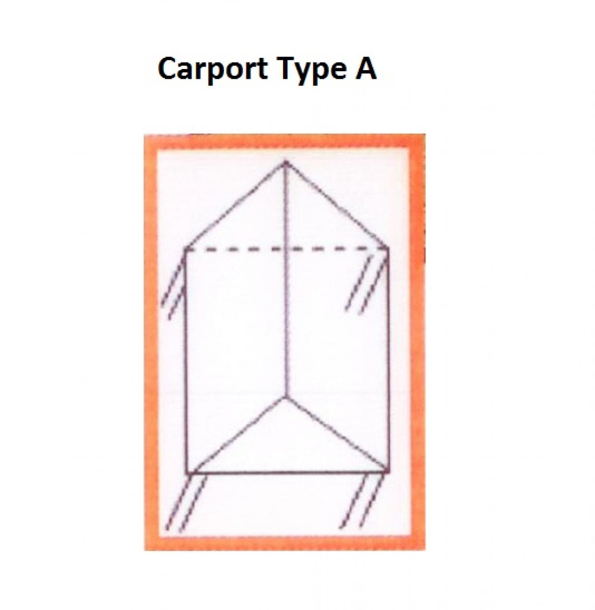 Zadeldak Carport 350x300 cm Type A