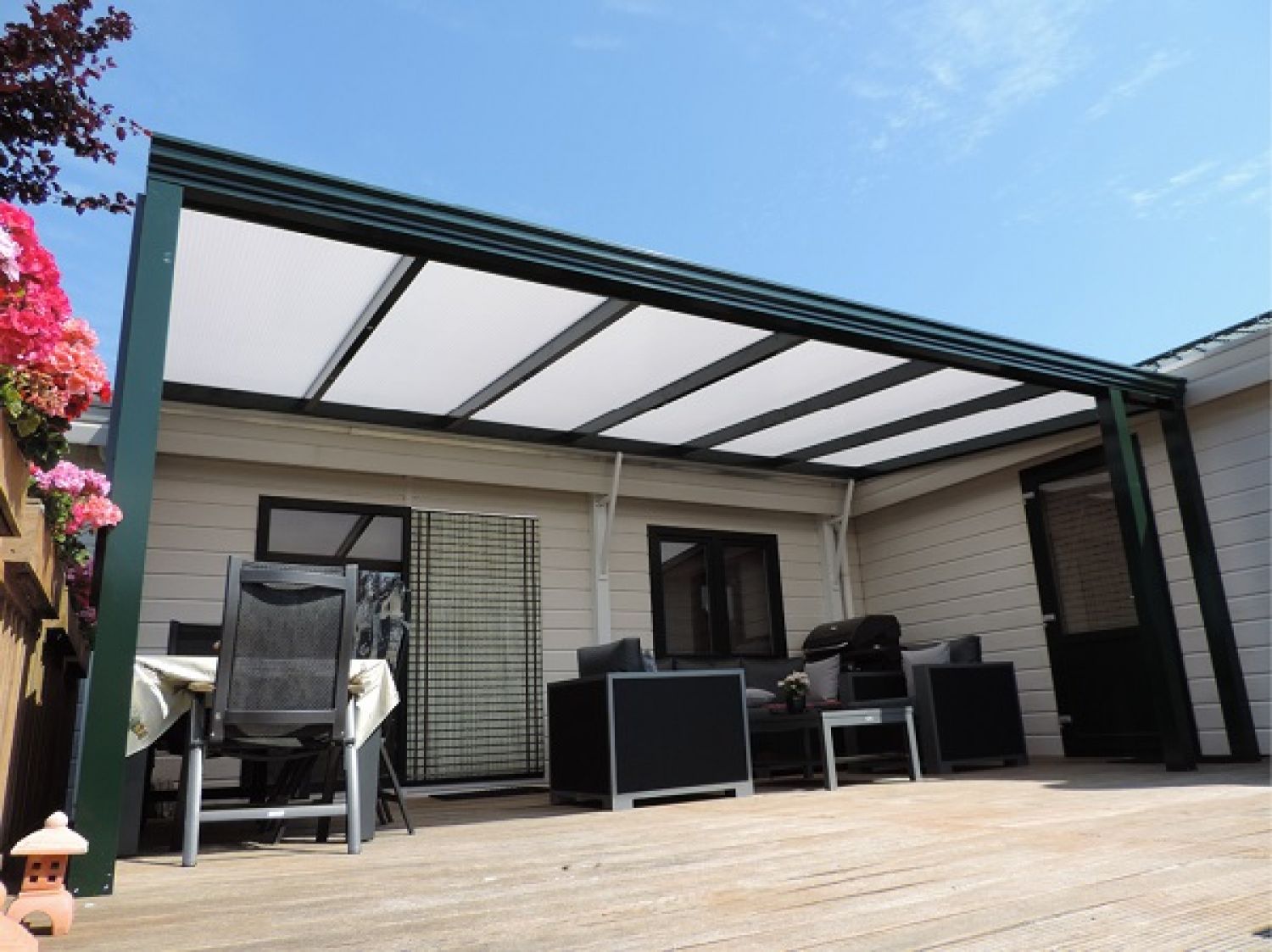 Profiline XXL veranda 1000x350 cm - polycarbonaat dak