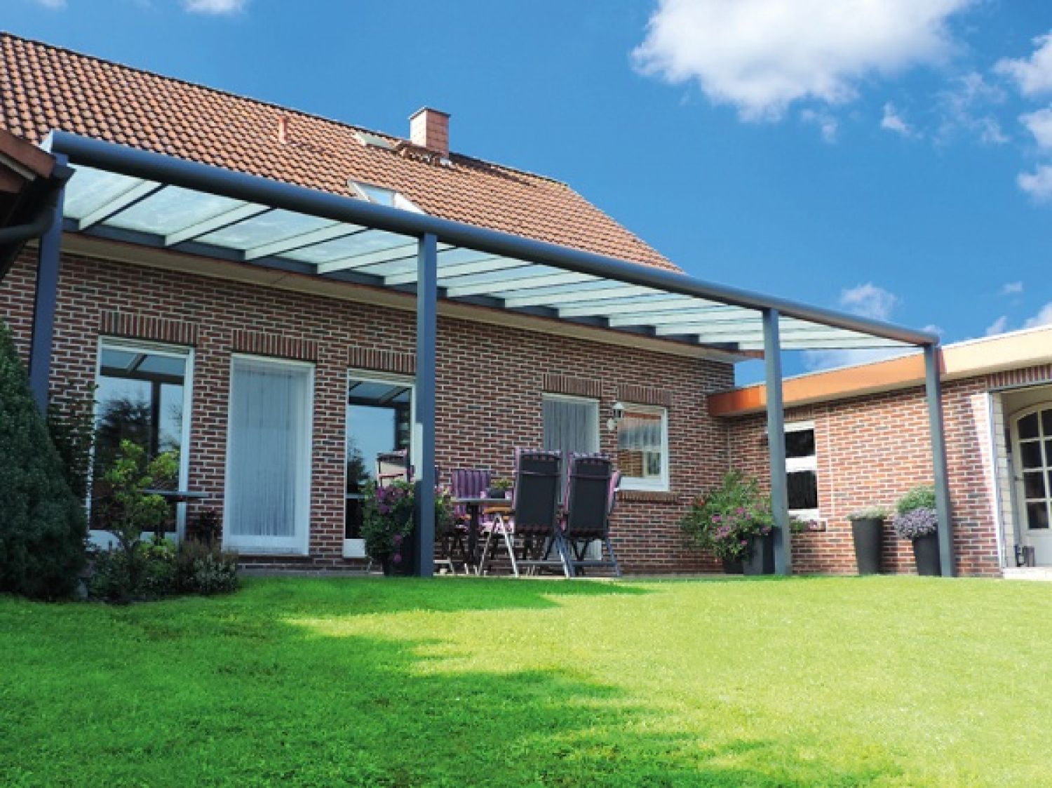 Profiline veranda 700x400 cm - polycarbonaat dak