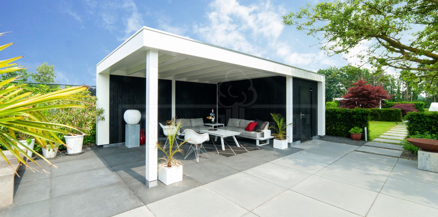 Buitenverblijf Verona 520x400 cm - Plat dak model links