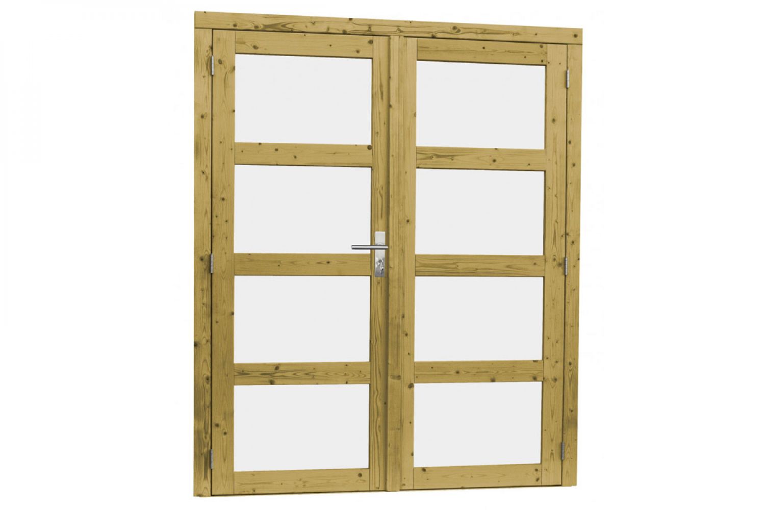 Woodvision Dubbele deur 4-ruits 168x201 cm - Groen geïmpregneerd